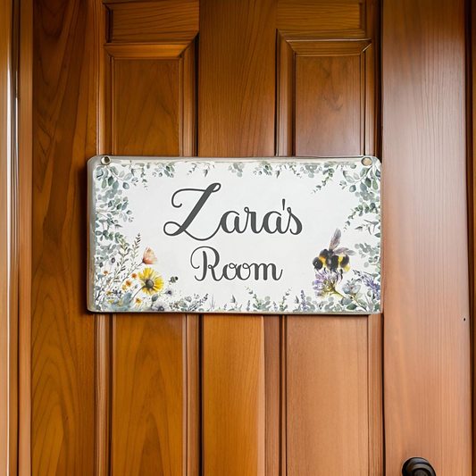 Personalised wooden door plaque